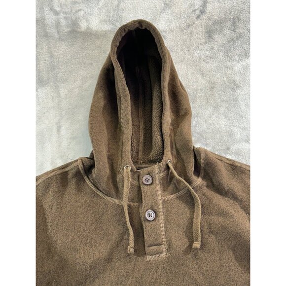 GH Bass and Co Mens Xlarge Brown pullover hoodie Fleece Sweatshirt - Picture 14 of 16
